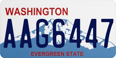 WA license plate AAG6447