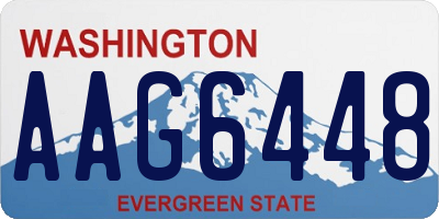 WA license plate AAG6448