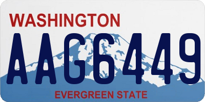 WA license plate AAG6449