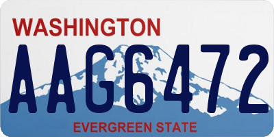 WA license plate AAG6472