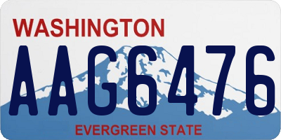 WA license plate AAG6476