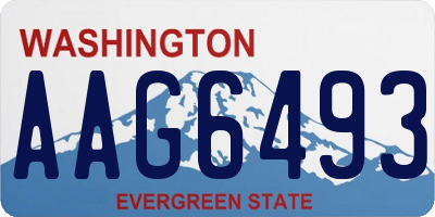WA license plate AAG6493