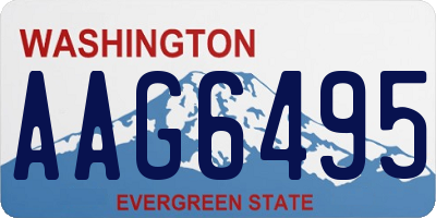 WA license plate AAG6495