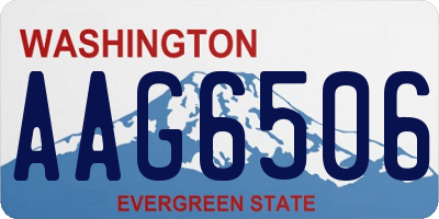 WA license plate AAG6506