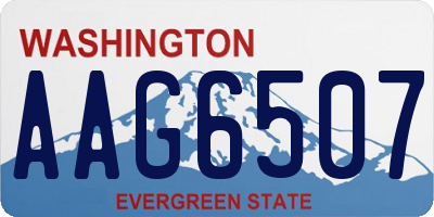 WA license plate AAG6507