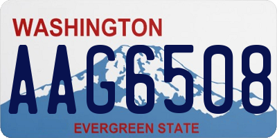 WA license plate AAG6508