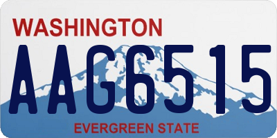 WA license plate AAG6515