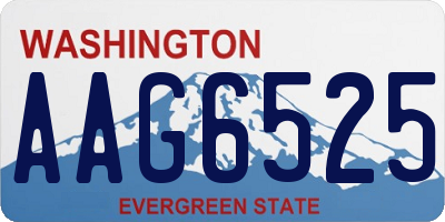 WA license plate AAG6525