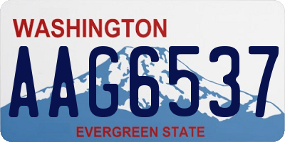 WA license plate AAG6537