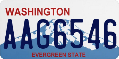 WA license plate AAG6546