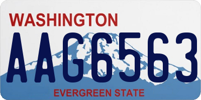 WA license plate AAG6563