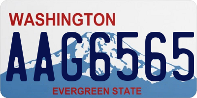 WA license plate AAG6565