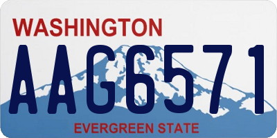 WA license plate AAG6571