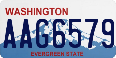 WA license plate AAG6579