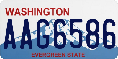 WA license plate AAG6586