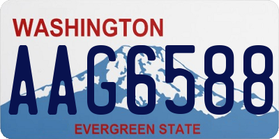 WA license plate AAG6588