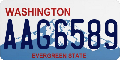 WA license plate AAG6589