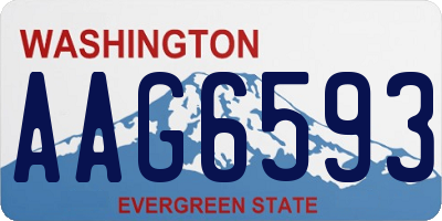 WA license plate AAG6593