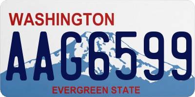 WA license plate AAG6599