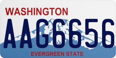 WA license plate AAG6656