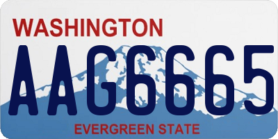 WA license plate AAG6665