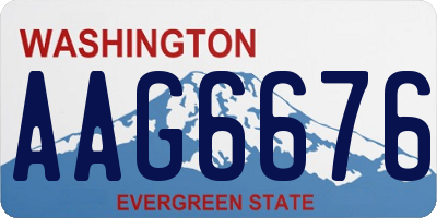 WA license plate AAG6676