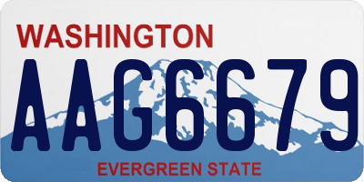 WA license plate AAG6679