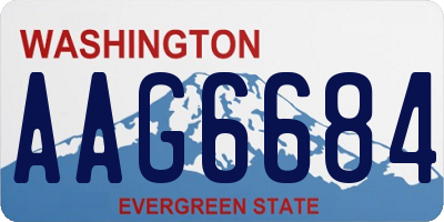 WA license plate AAG6684