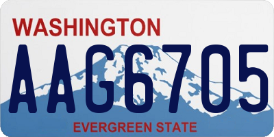 WA license plate AAG6705