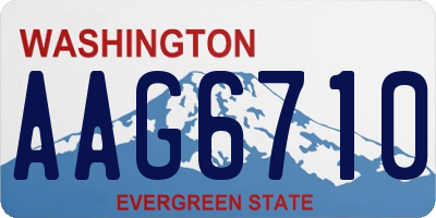 WA license plate AAG6710