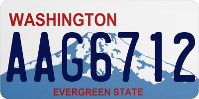 WA license plate AAG6712