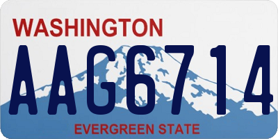 WA license plate AAG6714