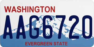 WA license plate AAG6720