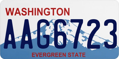 WA license plate AAG6723