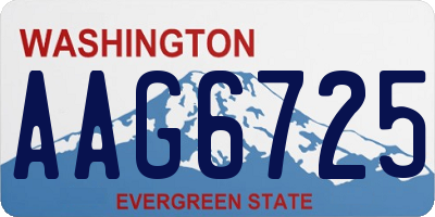 WA license plate AAG6725