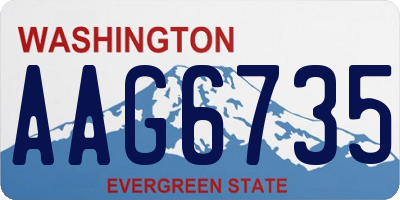 WA license plate AAG6735