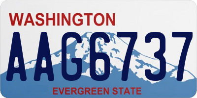 WA license plate AAG6737