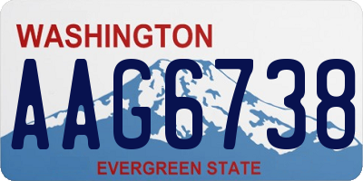 WA license plate AAG6738
