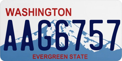 WA license plate AAG6757