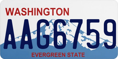 WA license plate AAG6759