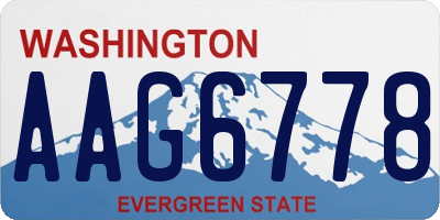 WA license plate AAG6778
