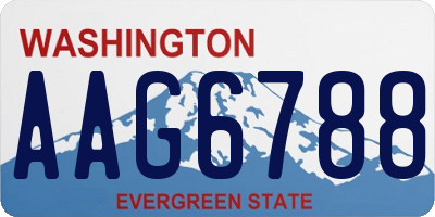 WA license plate AAG6788