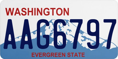 WA license plate AAG6797