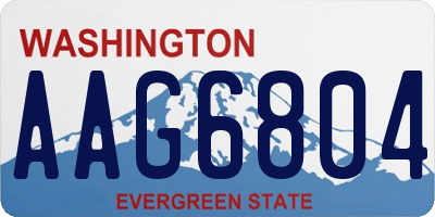 WA license plate AAG6804