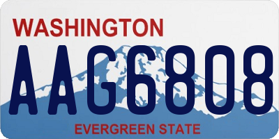 WA license plate AAG6808