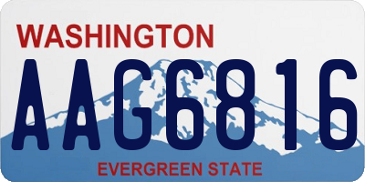 WA license plate AAG6816