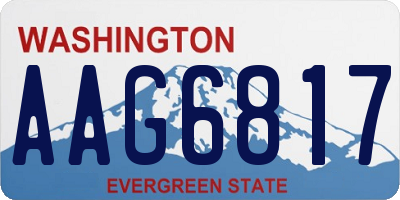 WA license plate AAG6817