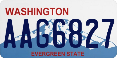 WA license plate AAG6827