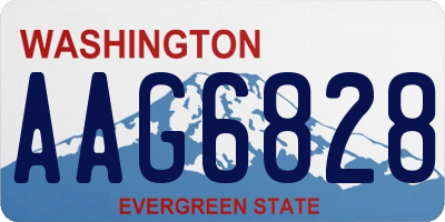 WA license plate AAG6828