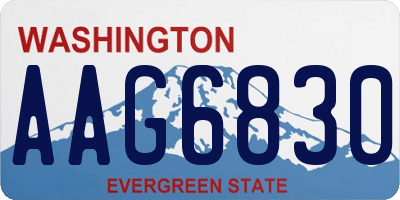 WA license plate AAG6830